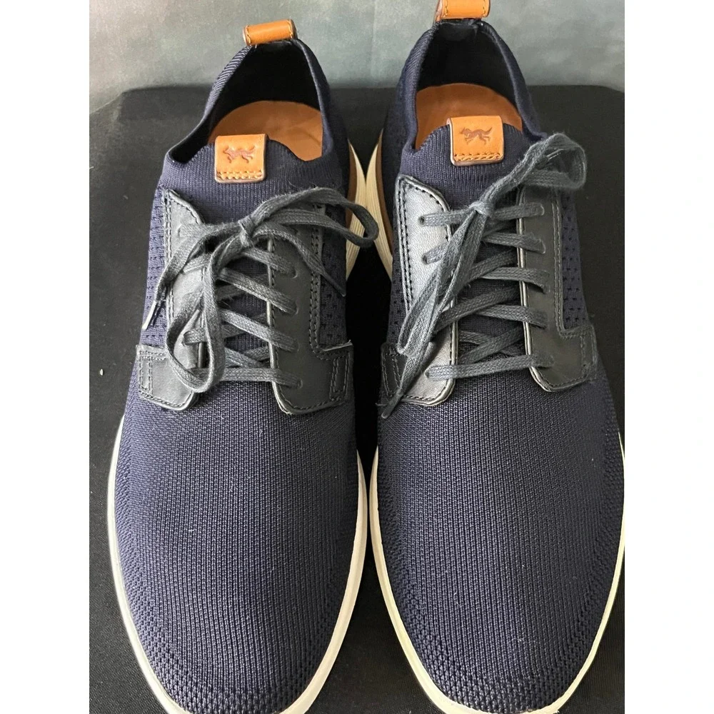 Wolf & Shepherd Swiftknit Navy Knit Hybrid Oxford Dress Shoes - Mens 8/Womens 10